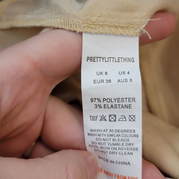 PrettyLittleThing Cream Midi Maxi Skirt Size 4 - Picture 6 of 10